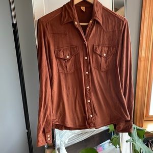 Farm Rio brown blouse small